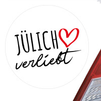 Aufkleber Jülich verliebt Sticker 10cm
