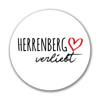 Aufkleber Herrenberg verliebt Sticker 10cm