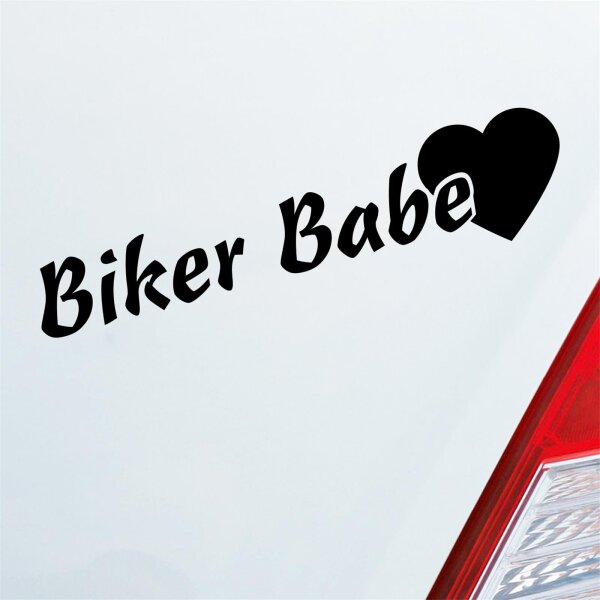 Biker Babe Bikerbabe Motorrad Frau Auto Aufkleber Sticker Heckscheibenaufkleber