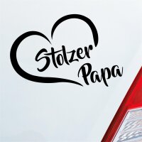 Stolzer Papa Liebe Herz Vater Kind Auto Aufkleber Sticker Heckscheibenaufkleber
