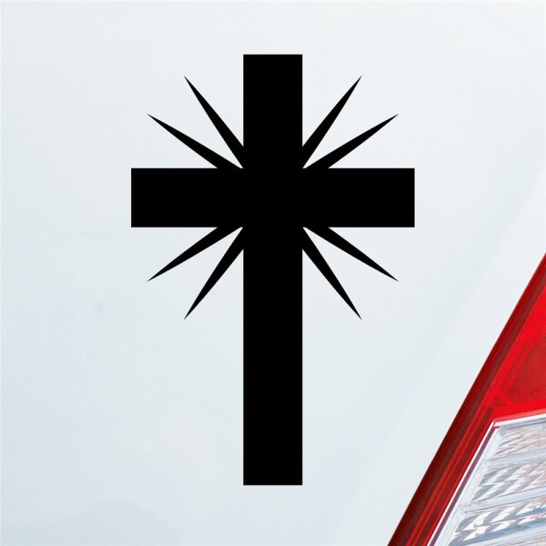 Kreuz Kirche Church Kruzifix Crucifix Glaube Auto Aufkleber Sticker Heckscheibenaufkleber