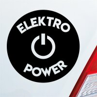 Elektro Power Elektrizität Energie Öko Strom Auto Aufkleber Sticker Heckscheibenaufkleber