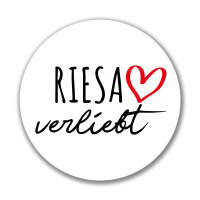 Aufkleber Riesa verliebt Sticker 10cm