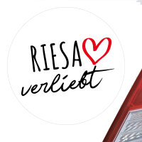 Aufkleber Riesa verliebt Sticker 10cm
