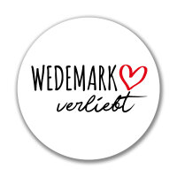 Aufkleber Wedemark verliebt Sticker 10cm
