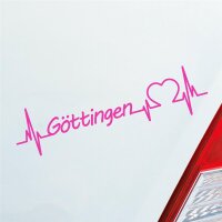 Auto Aufkleber Göttingen Herz Puls Stadt City Liebe...