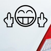 Smiley Fuck You Lustig Shocker JDM Auto Aufkleber Sticker Heckscheibenaufkleber