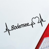 Bodensee Herz Puls See Sea Liebe Love Auto Aufkleber Sticker Heckscheibenaufkleber