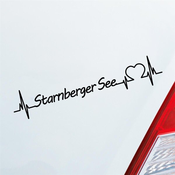 Starnberger See Herz Puls See Sea Liebe Love Auto Aufkleber Sticker Heckscheibenaufkleber