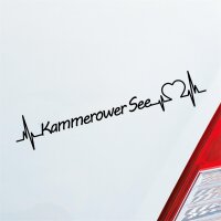 Kammerower See Herz Puls See SeaLiebe Love Auto Aufkleber Sticker Heckscheibenaufkleber