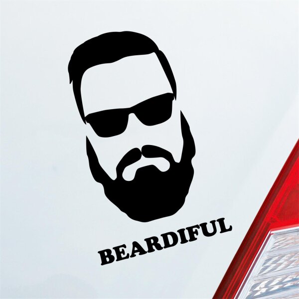 Beardiful Beard Bart Schön Cool Sexy Car Auto Aufkleber Sticker Heckscheibenaufkleber