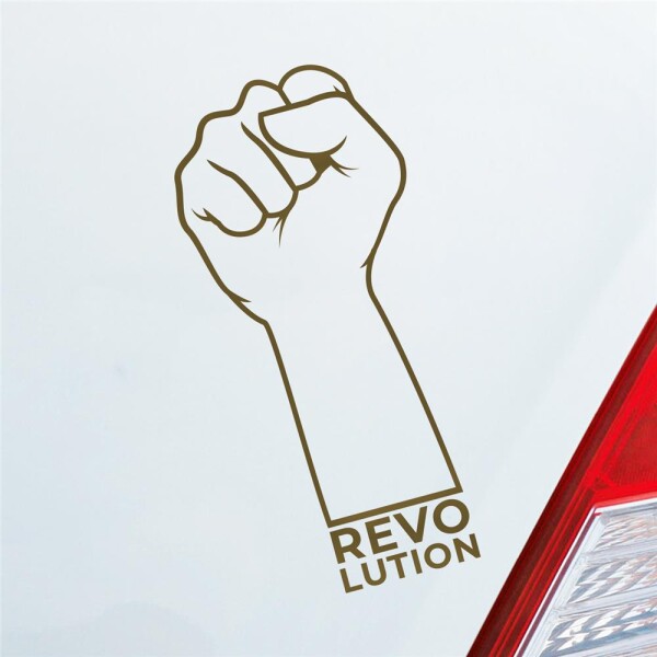 Revolution Faust Fist Rebel Hand Veränderung Car Auto Aufkleber Sticker Heckscheibenaufkleber