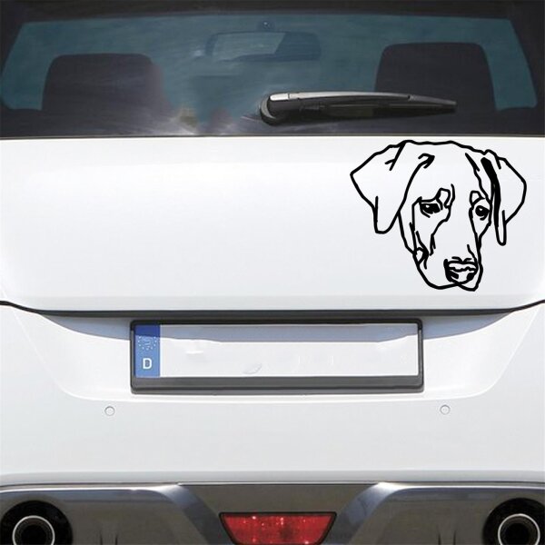 Labrador LABI Labbi Hund Dog Hundekopf Hundefreund Auto Aufkleber Sticker Heckscheibenaufkleber