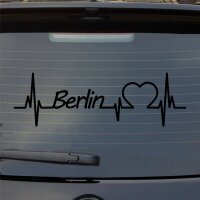 Berlin Herz Puls Stadt Liebe Auto Aufkleber Sticker Heckscheibenaufkleber