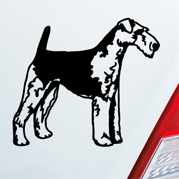 Airedale Terrier Dog Tier Hund Auto Aufkleber Sticker Heckscheibenaufkleber