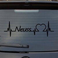 Neuss Herzschlag Puls Stadt Liebe Auto Aufkleber Sticker...