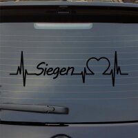 Siegen Herzschlag Puls Stadt Liebe Auto Aufkleber Sticker Heckscheibenaufkleber