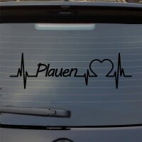 Plauen Herzschlag Puls Stadt Liebe Auto Aufkleber Sticker...