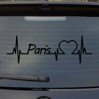 Paris Herzschlag Puls Stadt Liebe Auto Aufkleber Sticker...