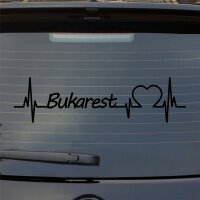 Bukarest Herzschlag Puls Stadt Liebe Auto Aufkleber Sticker Heckscheibenaufkleber