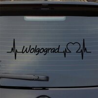 Wolgograd Herzschlag Puls Stadt Liebe Auto Aufkleber...