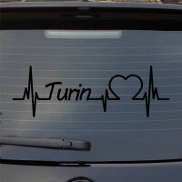 Turin Herzschlag Puls Stadt Liebe Auto Aufkleber Sticker Heckscheibenaufkleber