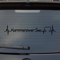 Kammerower See Herzschlag Puls See Liebe Auto Aufkleber Sticker Heckscheibenaufkleber