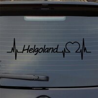 Helgoland Herzschlag Puls Insel Nordsee Liebe Auto Aufkleber Sticker Heckscheibenaufkleber