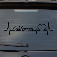 California Herzschlag Puls Staat USA Liebe Auto Aufkleber Sticker Heckscheibenaufkleber