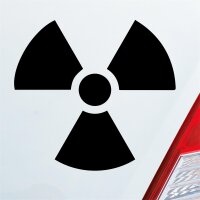 Atom Radioaktivität Atomkraft Nuklear Auto Aufkleber Sticker Heckscheibenaufkleber
