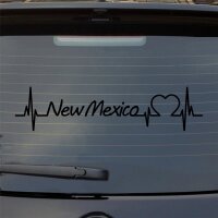 New Mexico Herzschlag Puls Staat USA Liebe Auto Aufkleber Sticker Heckscheibenaufkleber