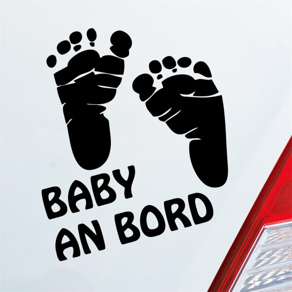 Auto Aufkleber Baby an Bord Füße on Board Junge Mädchen