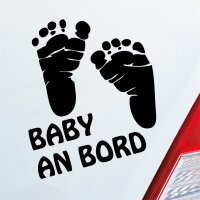 Auto Aufkleber Baby an Bord Füße on Board...