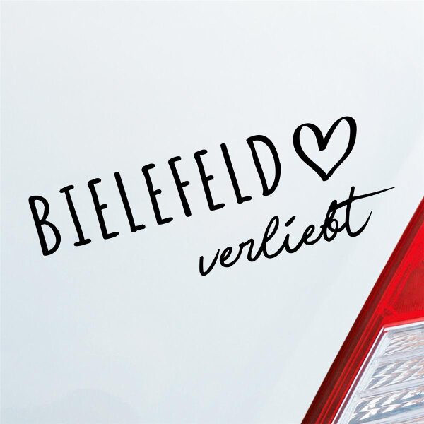 Bielefeld verliebt Herz Stadt Heimat Liebe Car Auto Aufkleber Sticker Heckscheibenaufkleber