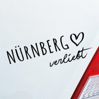 Nürnberg verliebt Herz Stadt Heimat Liebe Car Auto Aufkleber Sticker Heckscheibenaufkleber