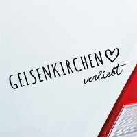 Gelsenkirchen verliebt Herz Stadt Heimat Liebe Car Auto Aufkleber Sticker Heckscheibenaufkleber