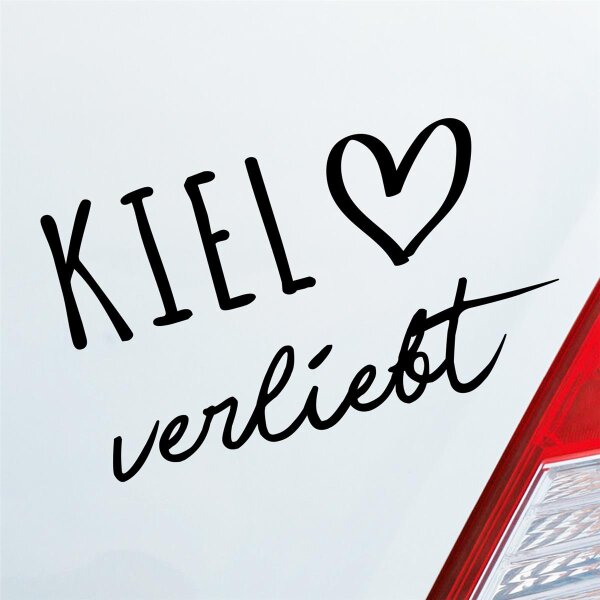 Kiel verliebt Herz Stadt Heimat Liebe Car Auto Aufkleber Sticker Heckscheibenaufkleber