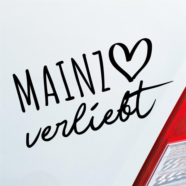 Mainz verliebt Herz Stadt Heimat Liebe Car Auto Aufkleber Sticker Heckscheibenaufkleber