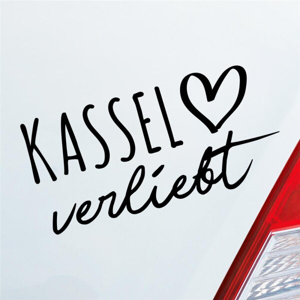 Kassel verliebt Herz Stadt Heimat Liebe Car Auto Aufkleber Sticker Heckscheibenaufkleber