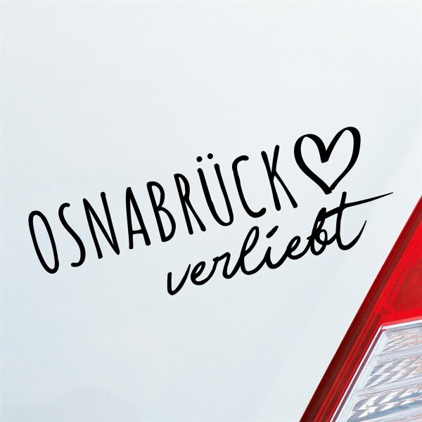 Osnabrück verliebt Herz Stadt Heimat Liebe Car Auto Aufkleber Sticker Heckscheibenaufkleber