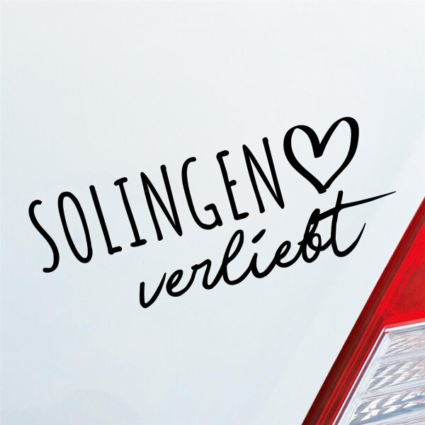 Solingen verliebt Herz Stadt Heimat Liebe Car Auto Aufkleber Sticker Heckscheibenaufkleber
