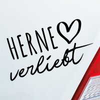 Herne verliebt Herz Stadt Heimat Liebe Car Auto Aufkleber Sticker Heckscheibenaufkleber