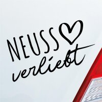 Neuss verliebt Herz Stadt Heimat Liebe Car Auto Aufkleber...