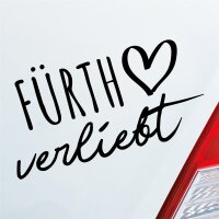 Auto Aufkleber Fürth verliebt Herz Stadt Heimat...