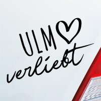 Ulm verliebt Herz Stadt Heimat Liebe Car Auto Aufkleber...