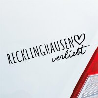 Recklinghausen verliebt Herz Stadt Heimat Liebe Car Auto Aufkleber Sticker Heckscheibenaufkleber