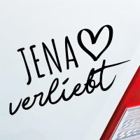 JENA verliebt Herz Stadt Heimat Liebe Car Auto Aufkleber...