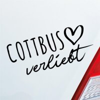 Cottbus verliebt Herz Stadt Heimat Liebe Car Auto Aufkleber Sticker Heckscheibenaufkleber