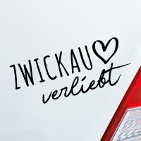 Zwickau verliebt Herz Stadt Heimat Liebe Car Auto Aufkleber Sticker Heckscheibenaufkleber