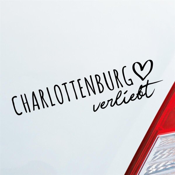 Charlottenburg verliebt Herz Stadt Heimat Liebe Car Auto Aufkleber Sticker Heckscheibenaufkleber